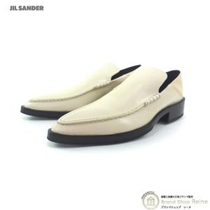 JIL SANDER ゴールド ポインテッドトゥ スリッポン 低ヒール JIL SANDER（ジルサンダー） ローファー ポインテッドトゥ ブラック