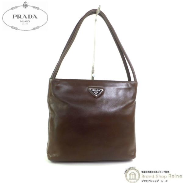 プラダ （PRADA） トライアングルロゴ ショルダーバッグ ブラウン ヴィンテージ（中古）