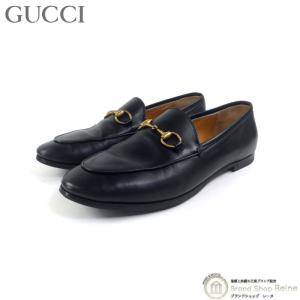【美品】GUCCI グッチ　ホースビットローファー　ゴールド　レザー　黒　36 GUCCI 美品□GUCCI グッチ レザー ゴールド金具 モカシン ホース