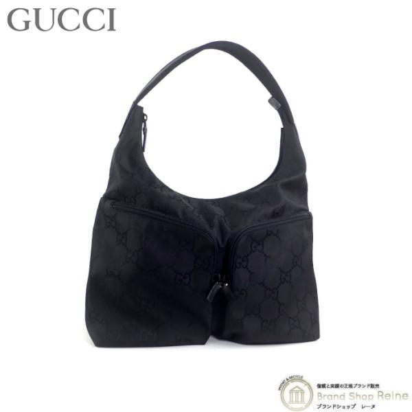 グッチ （GUCCI） GGキャンバス ナイロン×レザー GG柄 肩掛け セミショルダー 001-3...