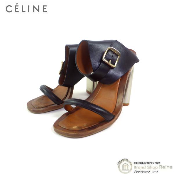 セリーヌ （CELINE） バンバン メタルヒール レザー サンダル ♯37 フィービーファイロ（中...