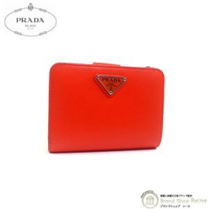 プラダ （PRADA） サフィアーノ トライアングルロゴ コンパクト 二つ折り 財布 1ML018 ...