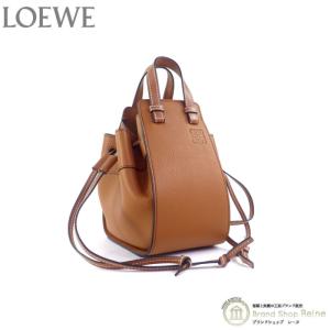 ロエベ （LOEWE） ハンモック ドローストリング ミニ 2way ハンド ショルダー バッグ 314.12 ライトキャメル（新品）｜reine-web