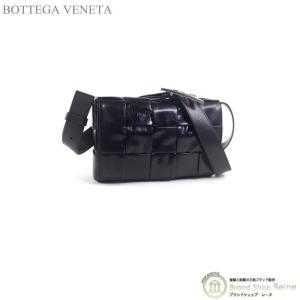 ボッテガ ヴェネタ （BOTTEGA VENETA） イントレチャート スモール カセット ショルダー バッグ 717587 ブラック（新品）｜reine-web