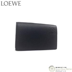 ロエベ （LOEWE） アナグラム ビジネス カードホルダー カードケース 名刺入れ C660M97X04 ブラック（新品）｜reine-web