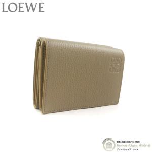 ロエベ （LOEWE） アナグラム トライフォールド ウォレット コンパクト 三つ折り 財布 C660TR2X02 サンド（未使用品）中古｜reine-web