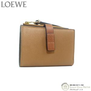 ロエベ （LOEWE） スリム ジップ バイフォールド ウォレット コンパクト 二つ折り 財布 C660P30X02 トフィー×タン（新品）｜reine-web