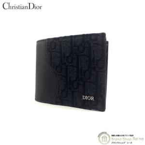 クリスチャンディオール （Christian Dior） Saddle 二つ折り 財布 2ADBC306YKS ブラック メンズ（新品）｜reine-web