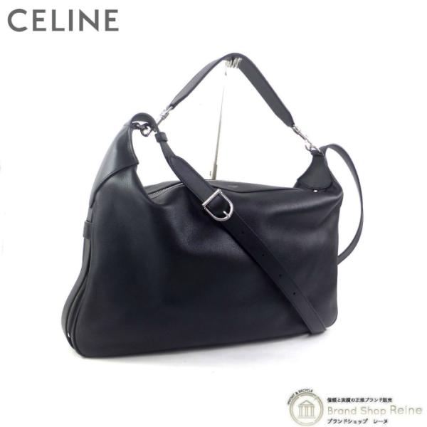 セリーヌ （CELINE） ラージ ロミー サプルカーフ ハンド ショルダー バッグ 11177 ブ...