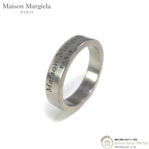 メゾン マルジェラ （Maison Margiela） ロゴ リング 5mm アンティーク調 Ag925 指輪 19号 サイズS シルバー SM2UQ0001 メンズ（新品）｜reine-web