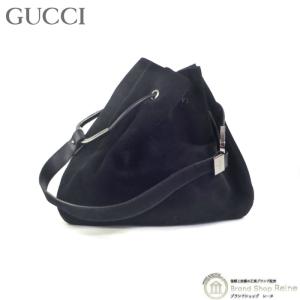 グッチ （GUCCI） スェード 肩掛け ショルダー バッグ 001・3746 ブラック（中古）｜reine-web