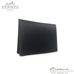 エルメス （HERMES） カルヴィ デュオ ブラック エプソン カードケース 名刺入れ コインケース 小銭入れ B刻 H083035CK（新品）｜reine-web