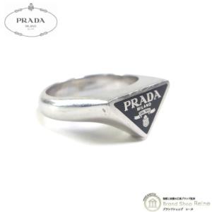 プラダ （PRADA）シンボル リング トライアングルロゴ Ag925 指輪 22号 シルバー 2JAT66 メンズ（中古）｜reine-web