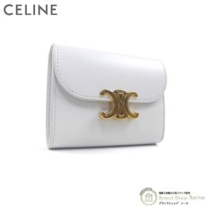 セリーヌ （CELINE） スモール フラップ ウォレット トリオンフ 三つ折り 財布 10D78 クラウディグレー（新品）｜reine-web