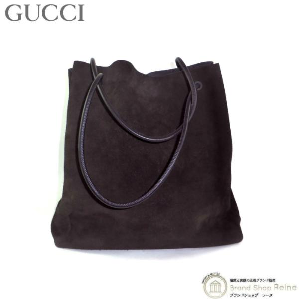 グッチ （GUCCI） スエード×レザー トート ループハンドル 肩掛け ショルダー バッグ ミニポ...