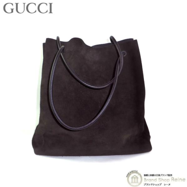 グッチ （GUCCI） スエード×レザー トート ループハンドル 肩掛け ミニポーチ付き 10134...