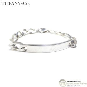 ティファニー （TIFFANY＆CO.） ID プレート バー フラットツイスト リンクチェーン ブレスレット 925 喜平 シルバー メンズ（中古）｜reine-web