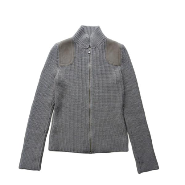グッチ （GUCCI） ウール カシミア ドライバーズニット ジップニット ホースビット S ベージ...