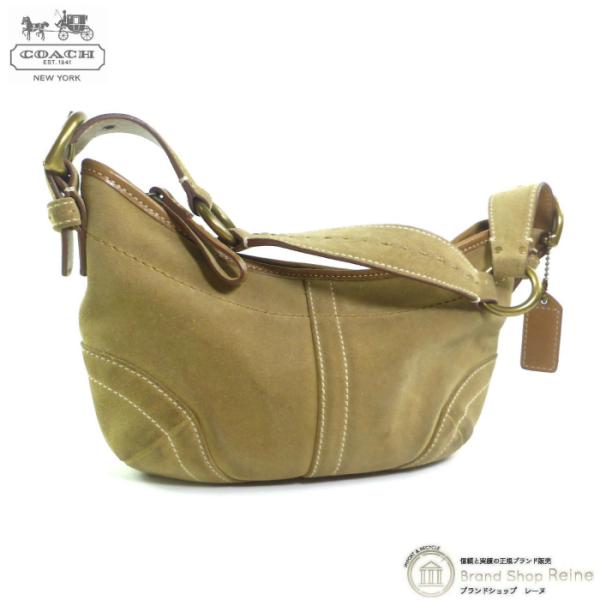 コーチ （COACH） スエード 肩掛け ワンショルダー バッグ ベージュ（中古）