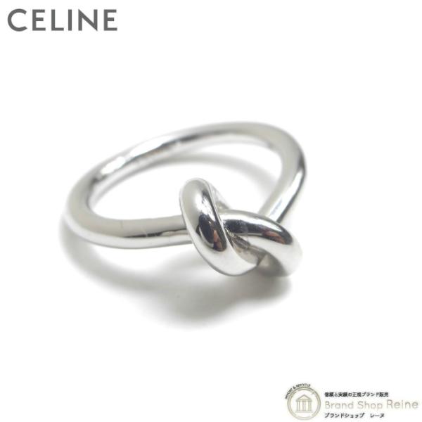 セリーヌ （CELINE） ノット リング 指輪 46N63 ＃50 シルバー（新品同様）中古