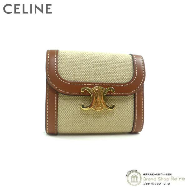 セリーヌ （CELINE） スモールフラップ ウォレット トリオンフ キャンバス コンパクト 三つ折...