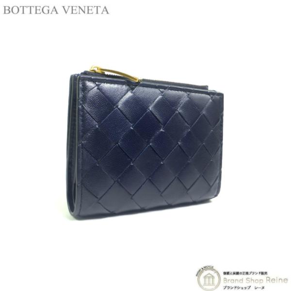 ボッテガ ヴェネタ （BOTTEGA VENETA） イントレチャート スモール 二つ折り ファスナ...