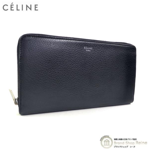 セリーヌ （CELINE） ラージ ジップ マルチファンクション 長財布 10397 ブラック 旧ロ...