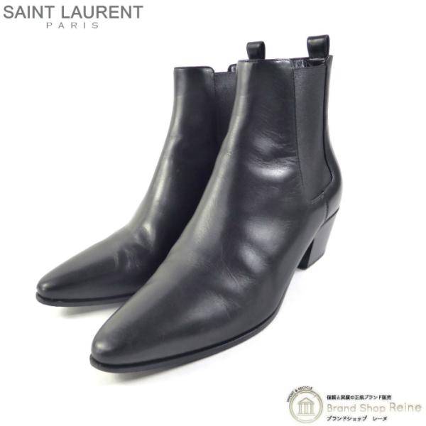 サンローラン （SAINT LAURENT） パリ サイドゴア ショート ブーツ レザー シューズ ...