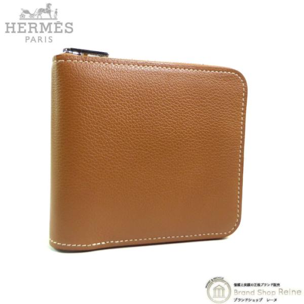 エルメス （HERMES） ジップアンゴーH ヴェルソ コンパクト ラウンドファスナー 二つ折り 財...