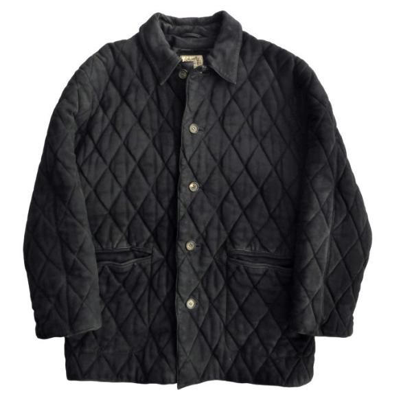 エルメス （HERMES） キルティング ラム ヌバック ジャケット レザー 80年代タグ 48 ブ...