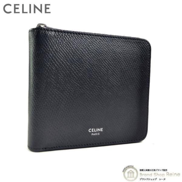 セリーヌ （CELINE） ジップドバイフォールドウォレット 二つ折り 財布 10J61 ブラック ...