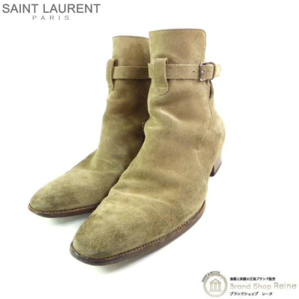 サンローラン （SAINT LAURENT） パリ スエード ショート ブーツ レザー シューズ メ...