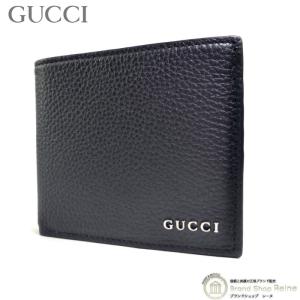 グッチ （GUCCI） ロゴ 二つ折り ウォレット 二つ折り 財布 771153 ブラック メンズ（新品）