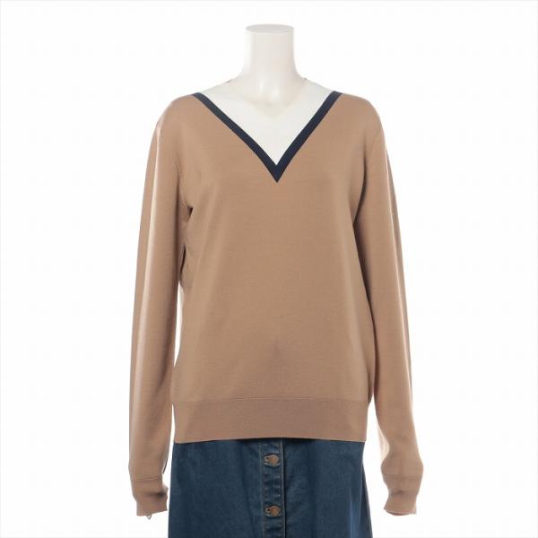 セリーヌ （CELINE） ウール Vネック ニット XS ベージュ 2 3AP7 フィービー期 ウ...