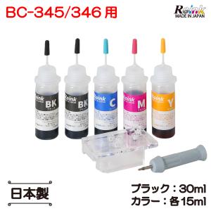 キヤノン BC-345 BC-346 (XL) 用 詰め替えインク 15ml セット