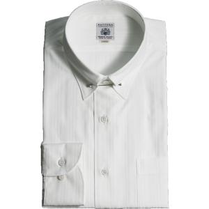 日本製 ピンホールカラー ドレスシャツ  FATTURA 綿100％ 80双糸 白 ストライプ織柄 9237-10｜reisouclub