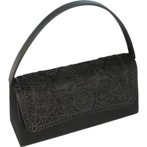 ブラックフォーマルバッグ　フォーマルバック　黒　刺繍デザイン　冠婚葬祭　日本製　B8264