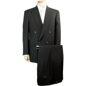 日本製 フォーマルスーツ ダブル ツータック メンズ 4ボタン