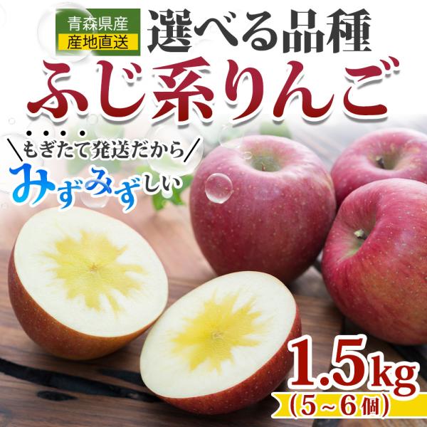 お歳暮 りんご 青森県産 りんご 宮美ふじ 1.5Kg 5〜6玉入り リンゴ ふじ シナノスイート ...