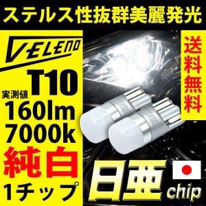 カローラツーリング R1.10〜 ZWE210 / ZRE210 / NRE210 系 専用 T10 LED 160lm ライセンスランプ 日亜チップ 1chip VELENO 純白 2球セット ヴェレーノ ベレーノ