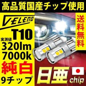 ハイラックス H29.9 〜 R2.7 GUN125 系 専用 ライセンスランプ 専用 T10 LED 320lm 日亜チップ 9chip VELENO 純白 ハイブリッド車対応 2球セット ヴェレーノ