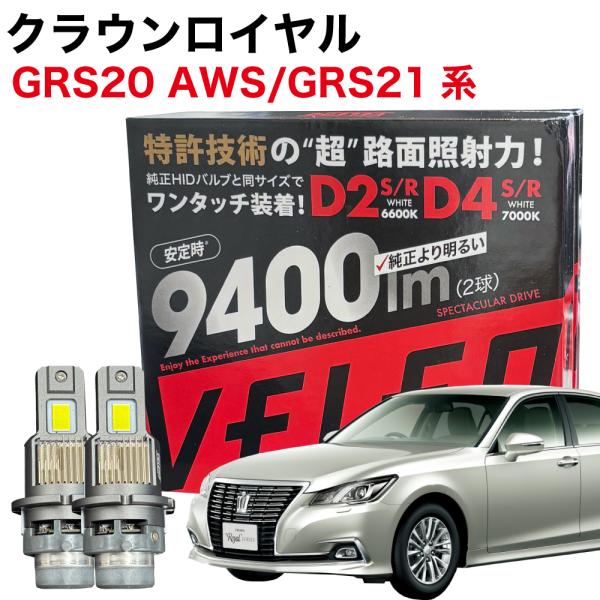クラウンロイヤル H20.2〜H24.12 GRS20 GRS21 専用 LEDヘッドライト VEL...
