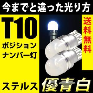 T10 LED ポジション 白/ホワイト ドーム型 最新 2835チップ スモール