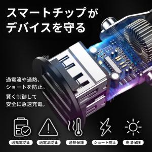 シガーソケット usb 増設 カーチャージャー...の詳細画像4
