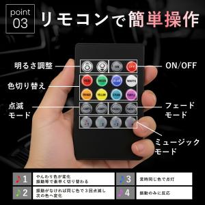 LEDテープライト LEDテープ 車用 USB...の詳細画像4