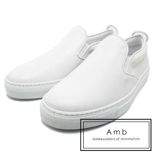 Amb Ambassadors of minimalism/アンバサダーズオブミニマリズム 2000 ホワイトレザースリッポンスニーカー（レディース/レザー/スリッポン/スニーカー/ポルトガ｜relaaax