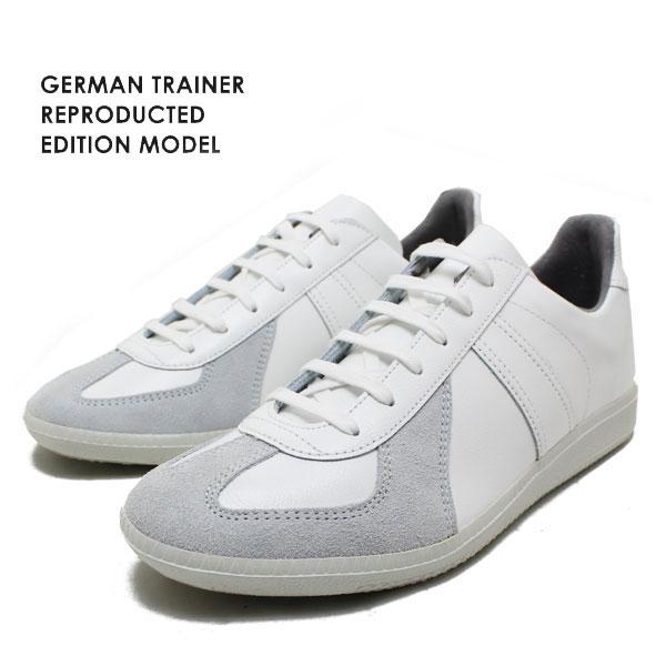 GERMAN TRAINER ＃1183 ホワイト×ホワイト ジャーマントレーナー レザースニーカー...