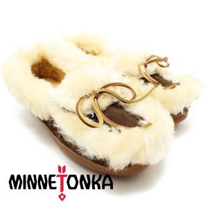 Minnetonka/ミネトンカ ファーモカシン ULTIMATE SLIPPER/アルティメットスリッパ チョコ Minnetonka/ミネトンカ/レディース｜relaaax