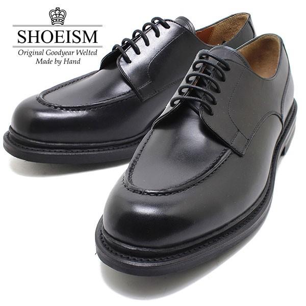 SHOEISM シューイズム 1601 Uチップ シャンボードタイプ BLACK ビジネス ドレス ...