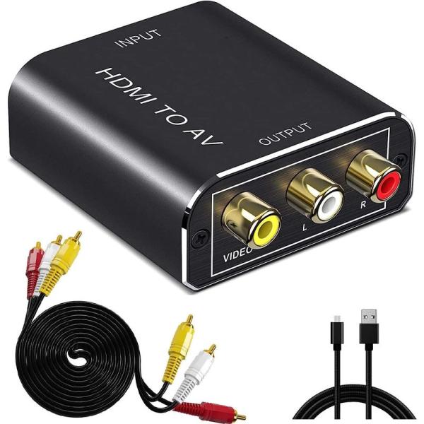 NMEPLAD HDMI to AV変換 HDMI to RCA 変換 アルミニウム合金コンバーター...